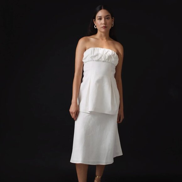 695. CAROLINA MACHADO Whiterose Top NEW With Tag Small $312 - Picture 1 of 6